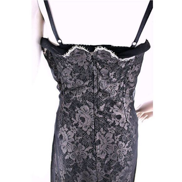 DOLCE & GABBANA Crystal Lace After Five Designer Dress 44 - Picture 7 of 13